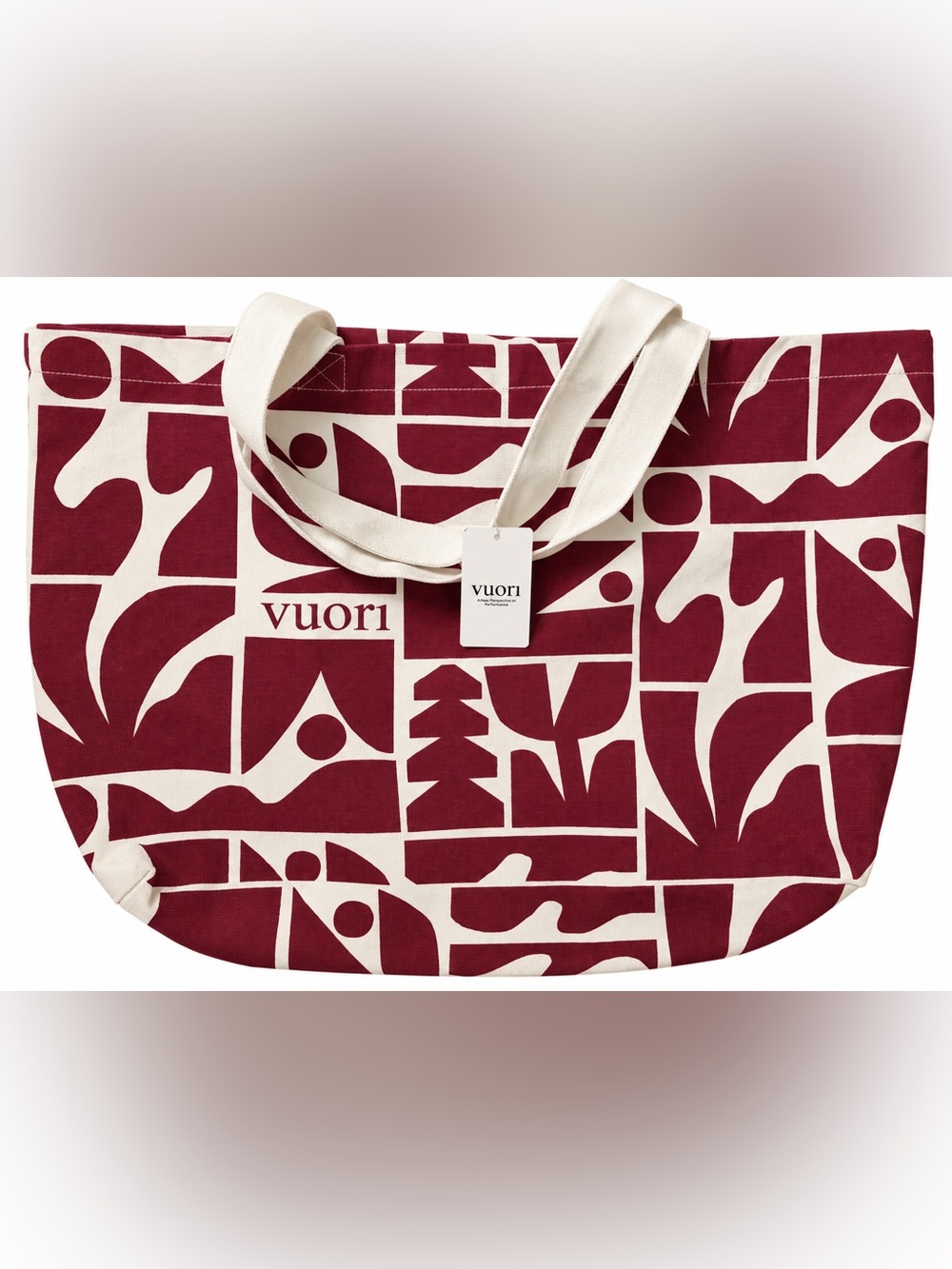 Vuori holiday 25 oversized tote canvas bag